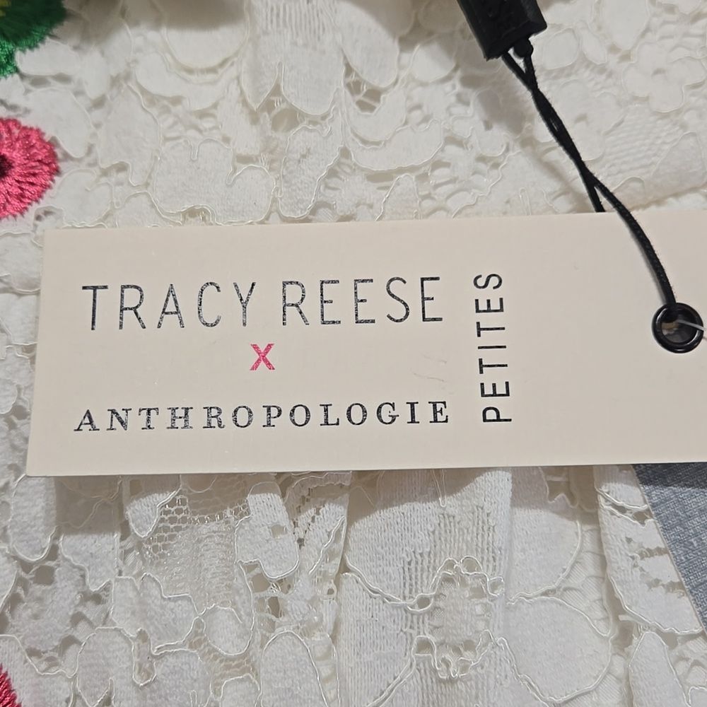 Tracy Reese x Anthropologie Adeline‎ White Lace Embroidered Mini Dress Sz 0P NWT - Picture 8 of 12